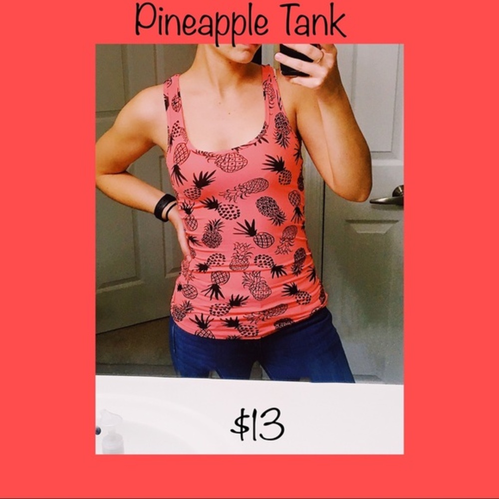 Pink pineapple tank top